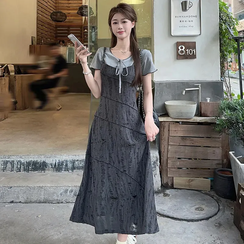 OURUOKE Two Piece Skirt Sets Women's-2