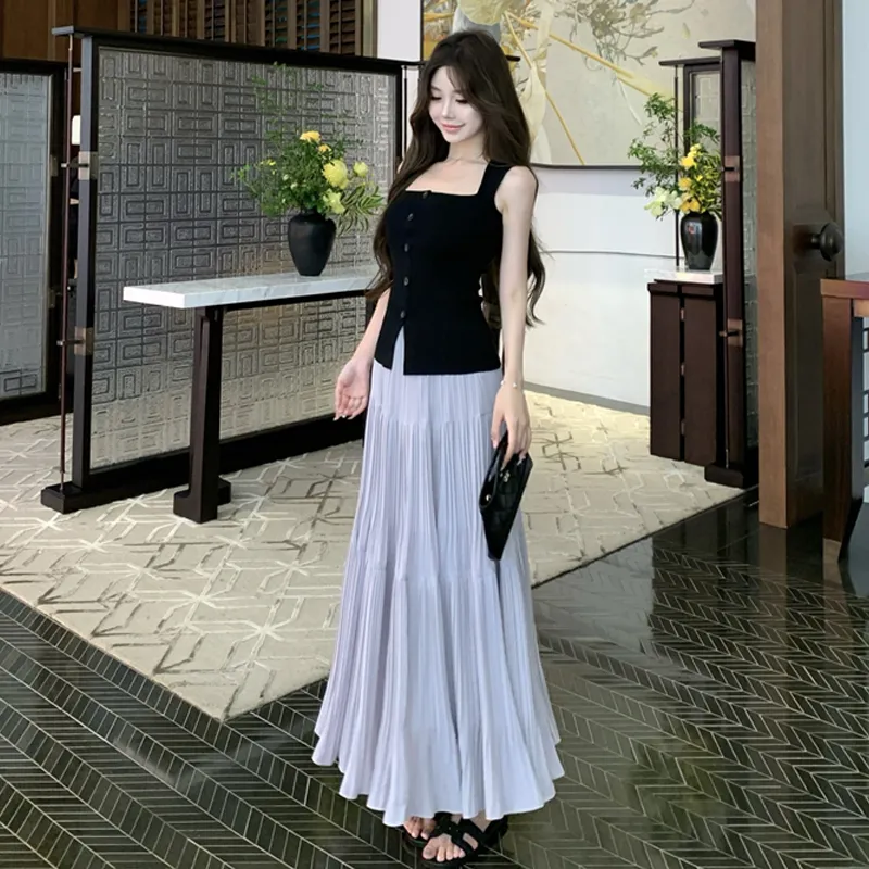 OURUOKE Two Piece Skirt Sets Women's-2