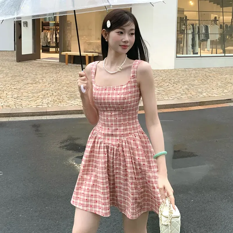 OURUOKE Slip Dresses Women's-2