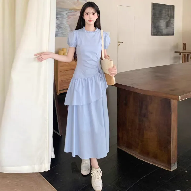 OURUOKE Short Sleeved Dress Women's-5