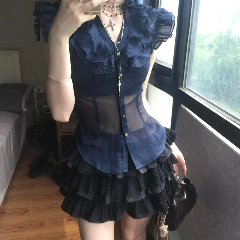 OURUOKE Two Piece Skirt Sets Women's-2