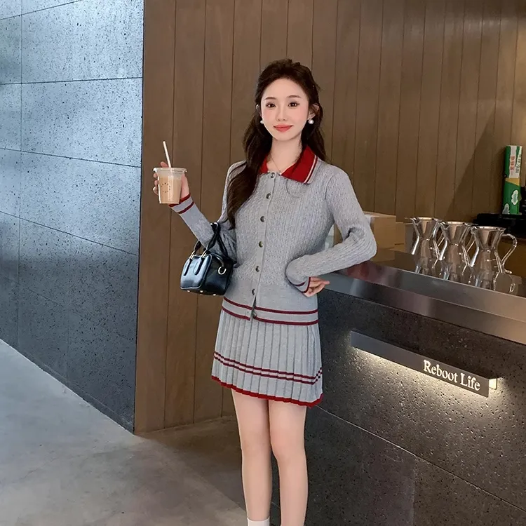 OURUOKE Two Piece Skirt Sets Women's-2