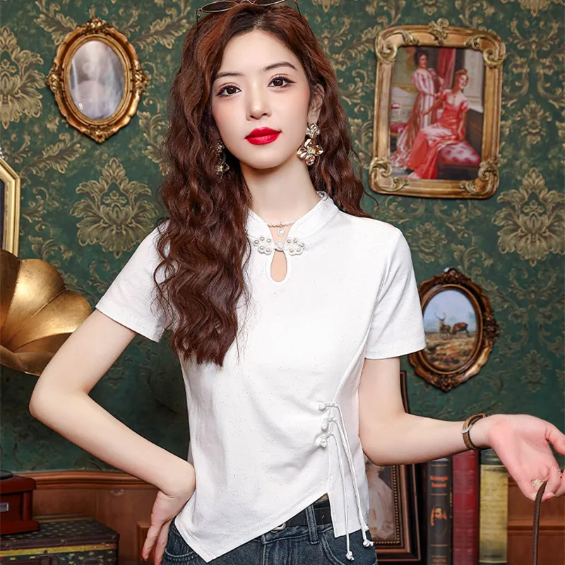 OURUOKE T Shirts Women's-2