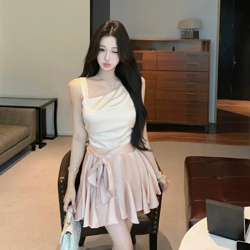 OURUOKE Two Piece Skirt Sets Women's-3