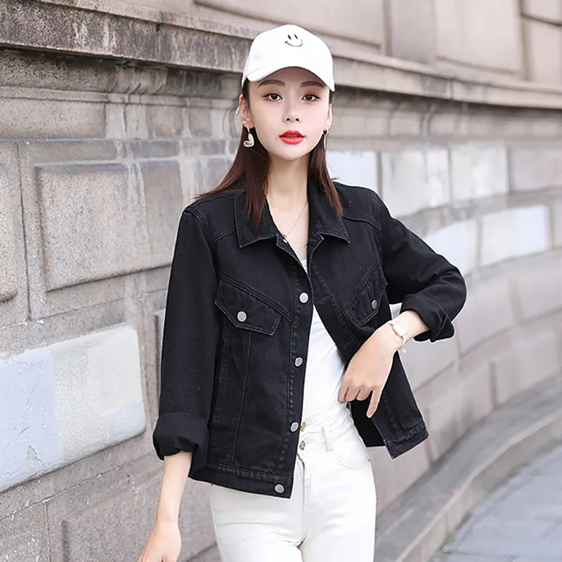 OURUOKE Denim Jackets Women's-10