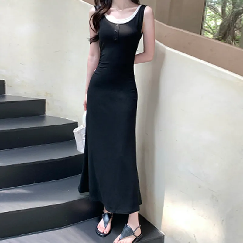 OURUOKE Sleeveless Dress Women's-5