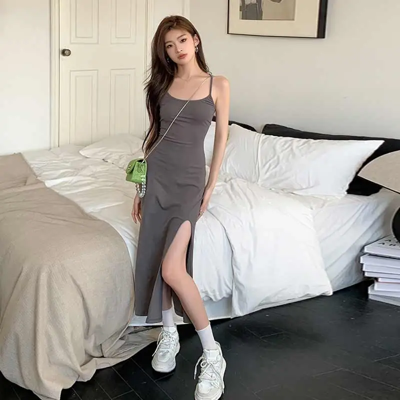 OURUOKE Slip Dresses Women's-8