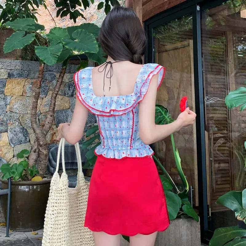 OURUOKE Two Piece Skirt Sets Women's-6