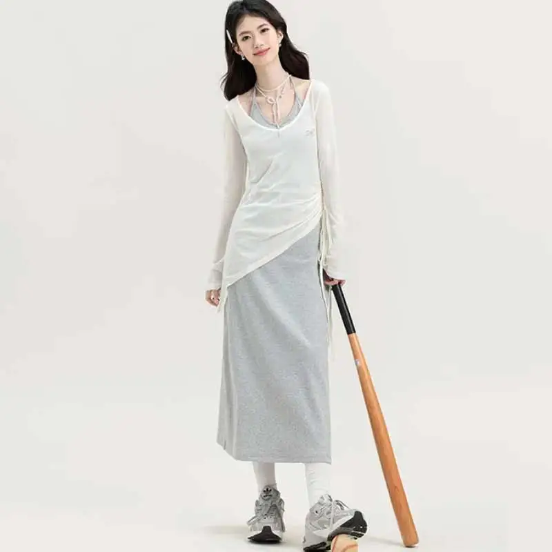OURUOKE Two Piece Skirt Sets Women's-6