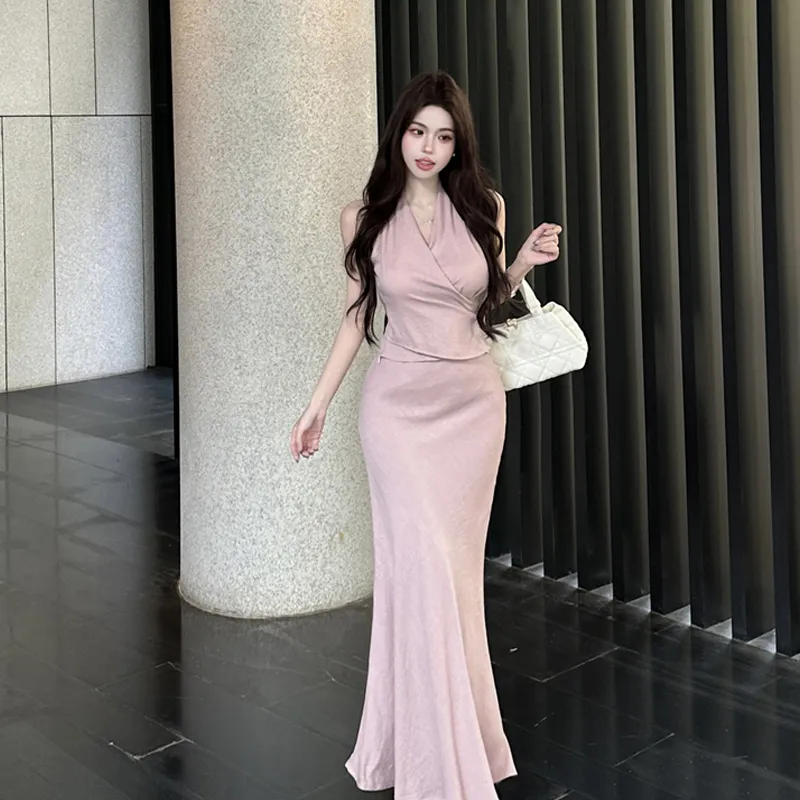 OURUOKE Two Piece Skirt Sets Women's-4