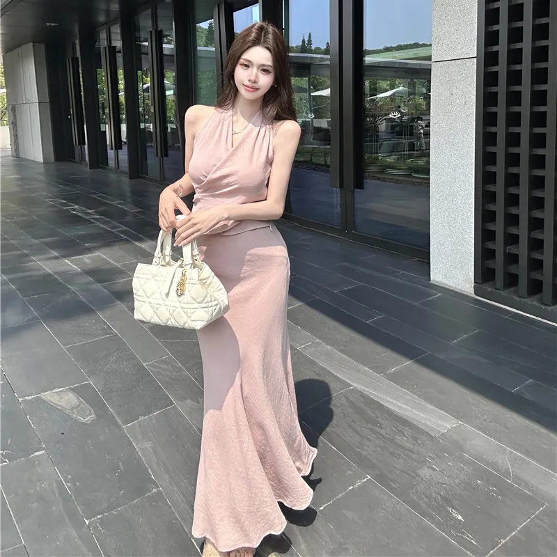 OURUOKE Two Piece Skirt Sets Women's-3