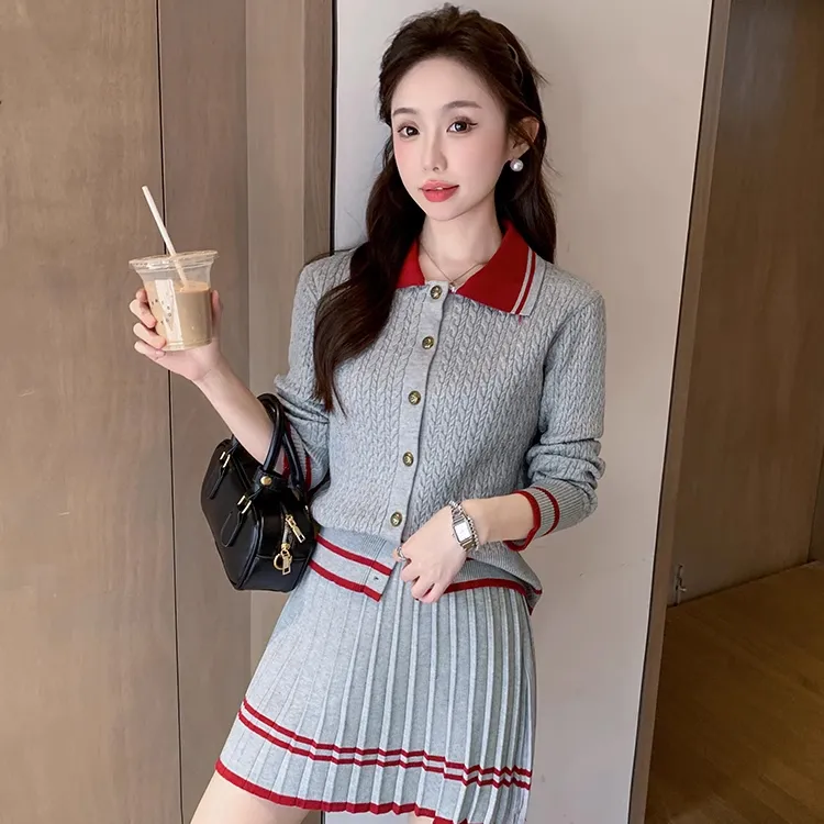 OURUOKE Two Piece Skirt Sets Women's-4