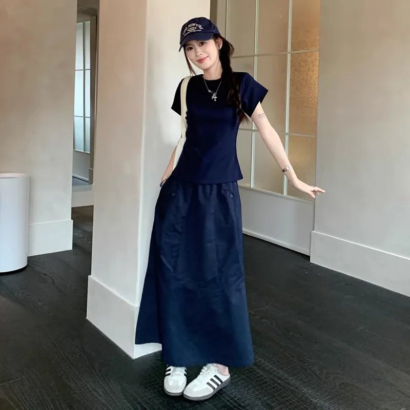 OURUOKE Two Piece Skirt Sets Women's-2
