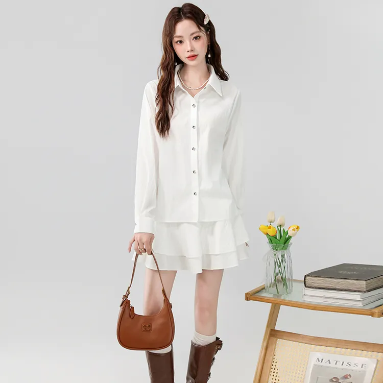 OURUOKE Two Piece Skirt Sets Women's-2