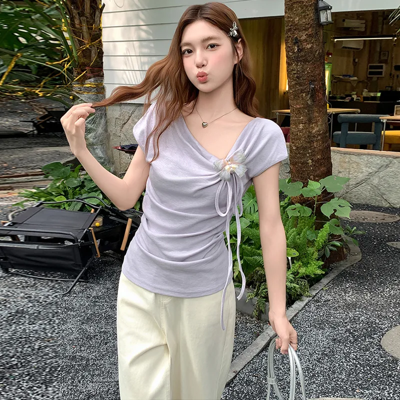 OURUOKE T Shirts Women's-2