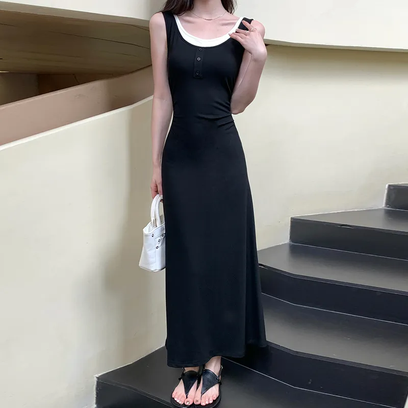OURUOKE Sleeveless Dress Women's-3