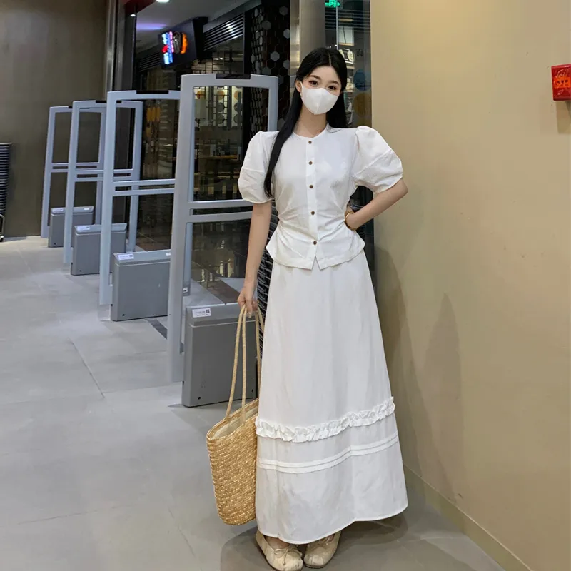 OURUOKE Two Piece Skirt Sets Women's-2
