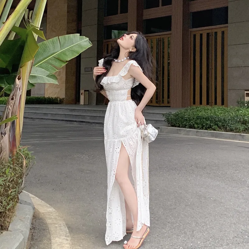 OURUOKE Sleeveless Dress Women's-3
