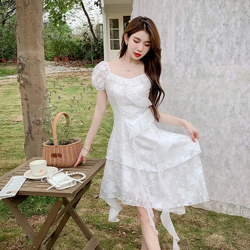 OURUOKE Short Sleeved Dress Women's-4