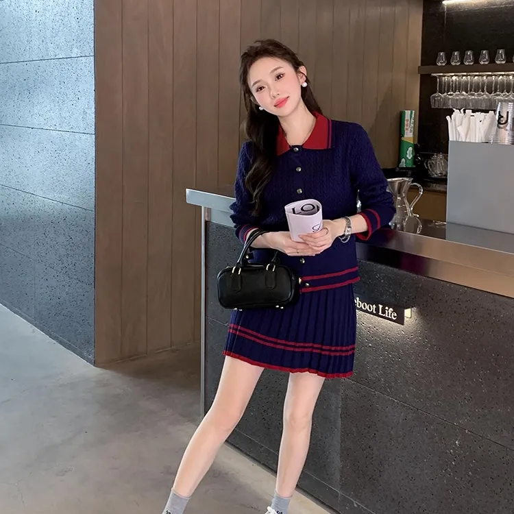 OURUOKE Two Piece Skirt Sets Women's-11