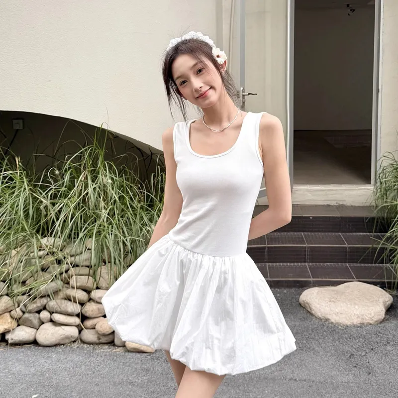OURUOKE Sleeveless Dress Women's-3