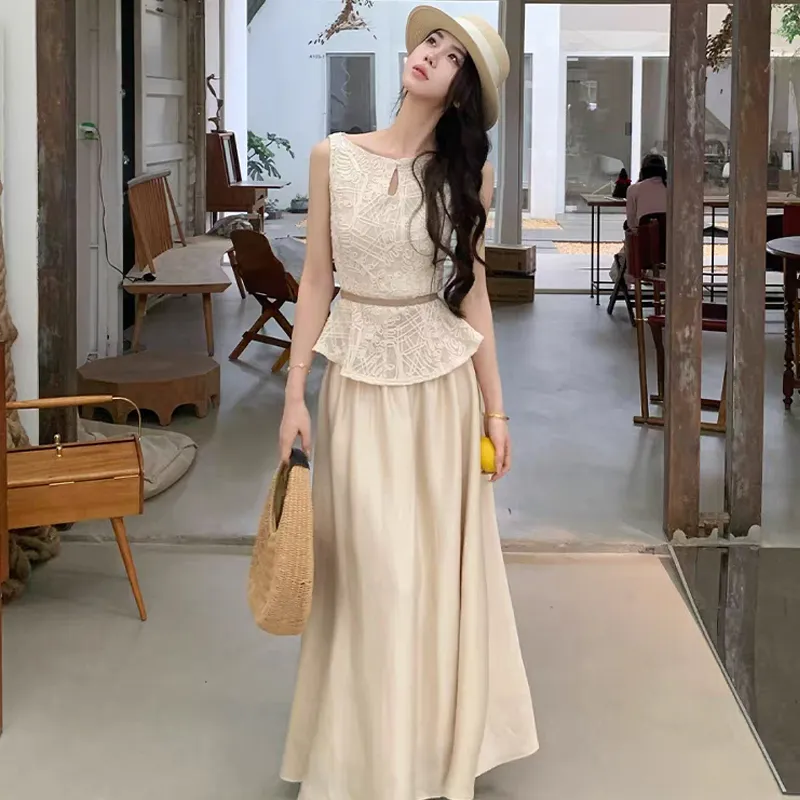OURUOKE Two Piece Skirt Sets Women's-4