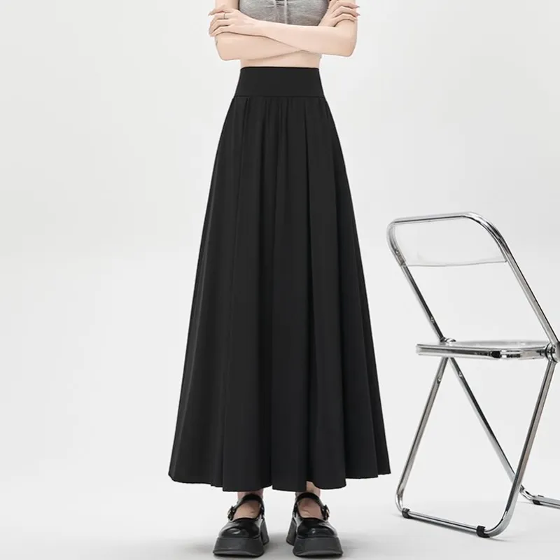OURUOKE Casual Long Skirt Women's-1
