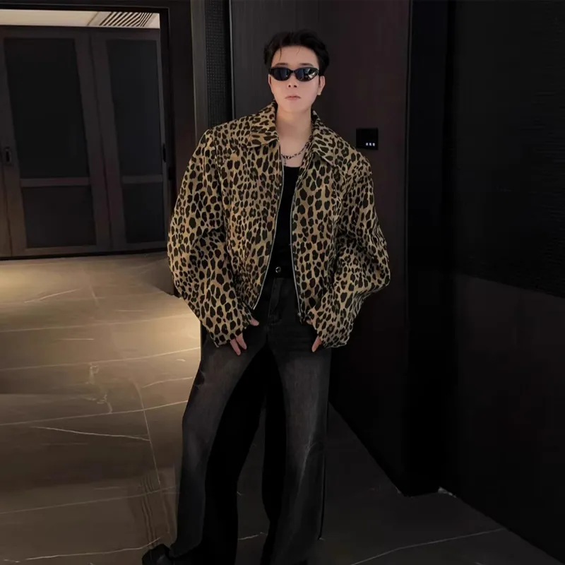 BTR Jackets Coats Unisex Leopard Print-4