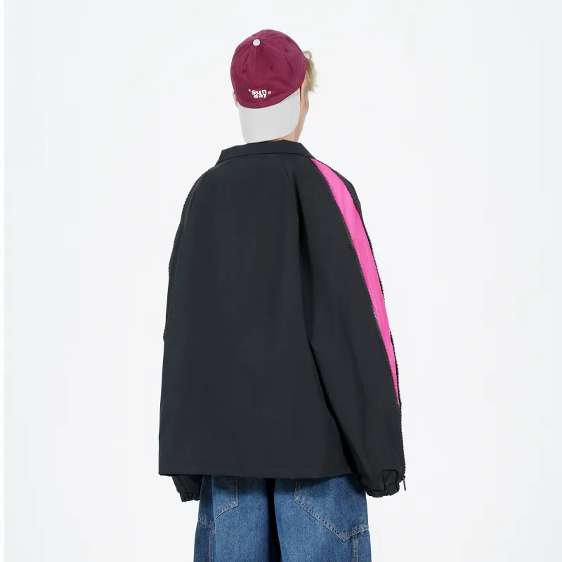 BTR Jackets Coats Unisex Black Red-2