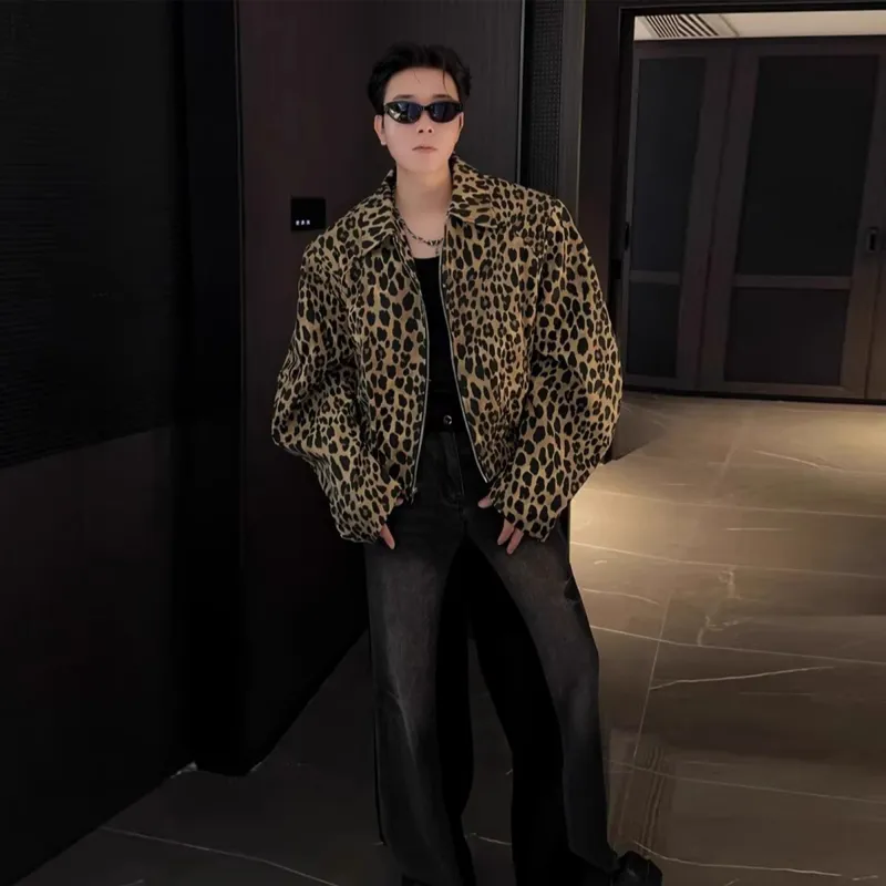 BTR Jackets Coats Unisex Leopard Print-6
