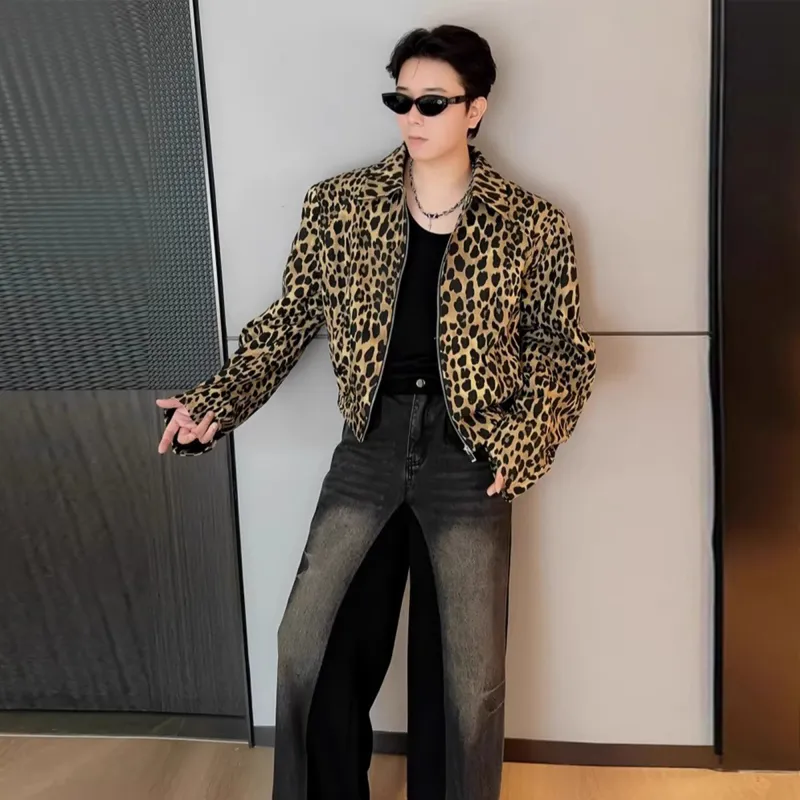 BTR Jackets Coats Unisex Leopard Print-3