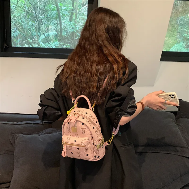 LETOO PU Backpack Medium Size Women's Multicolor-4