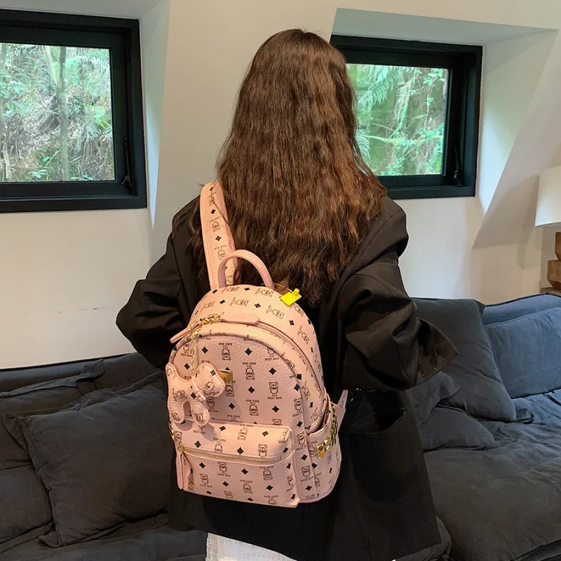 LETOO PU Backpack Medium Size Women's Multicolor-2