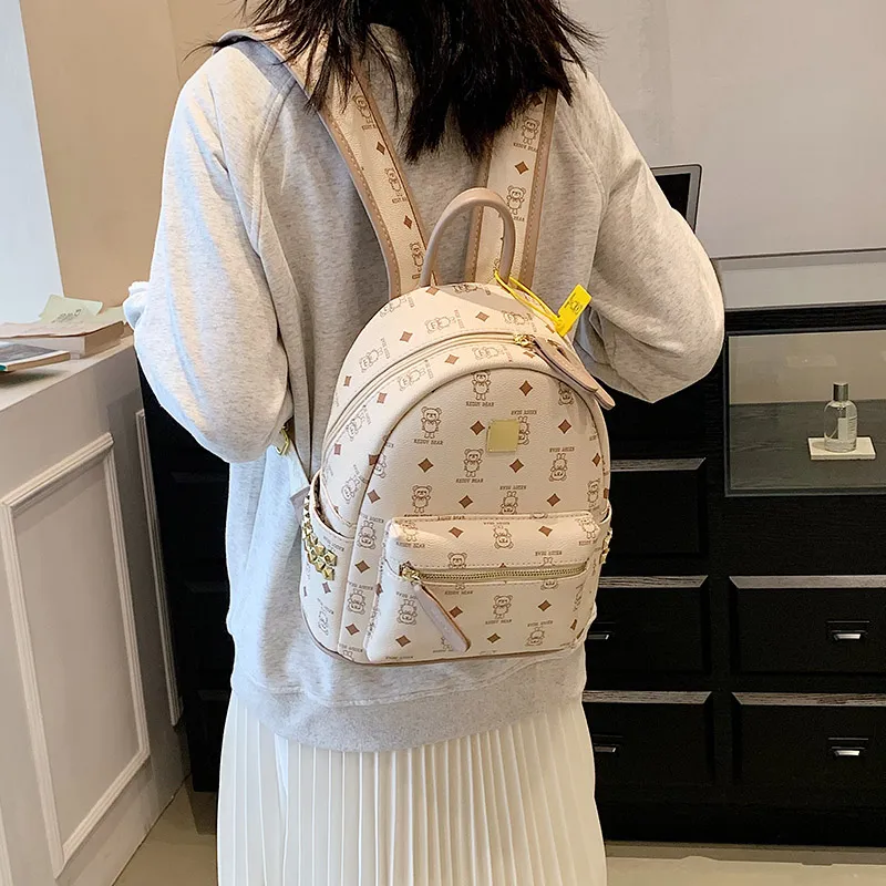 LETOO PU Backpack Medium Size Women's Multicolor-8