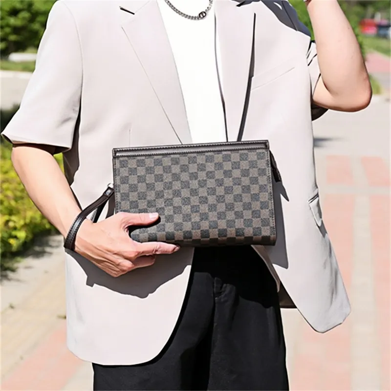 LETOO Microfiber Synthetic Leather Clutch Regular Men's Black-17