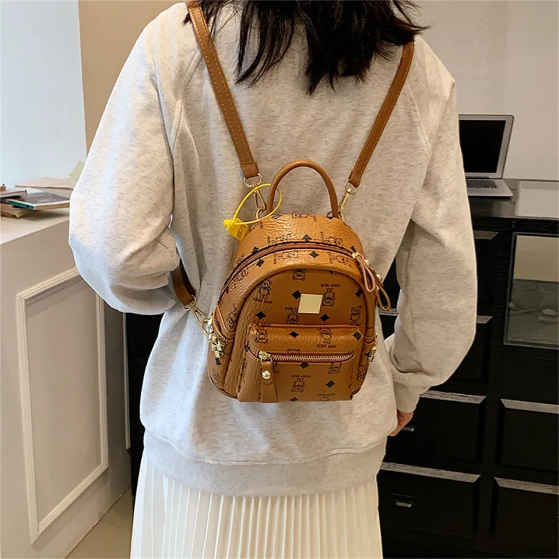 LETOO PU Backpack Medium Size Women's Multicolor-17