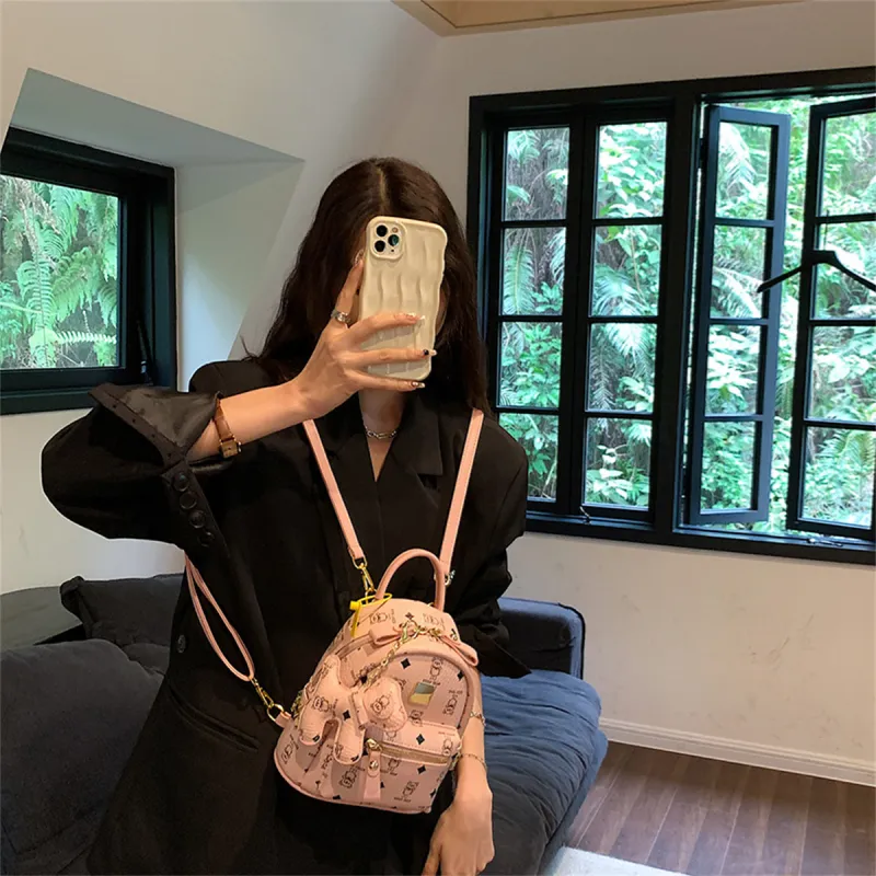 LETOO PU Backpack Medium Size Women's Multicolor-5