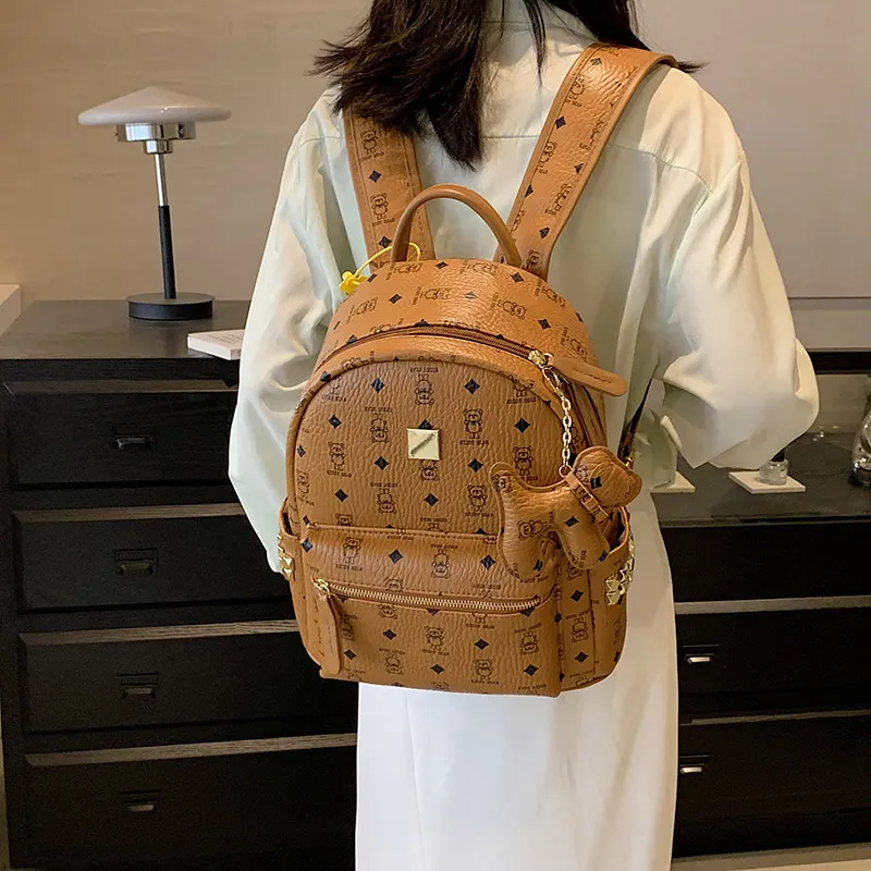 LETOO PU Backpack Medium Size Women's Multicolor-14
