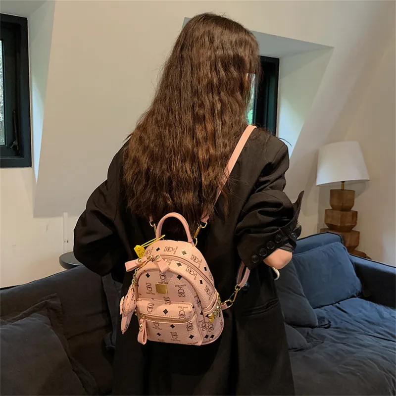 LETOO PU Backpack Medium Size Women's Multicolor-3