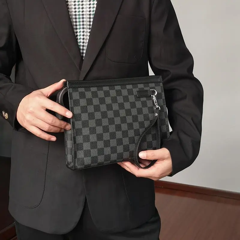 LETOO Microfiber Synthetic Leather Clutch Regular Men's Black-3