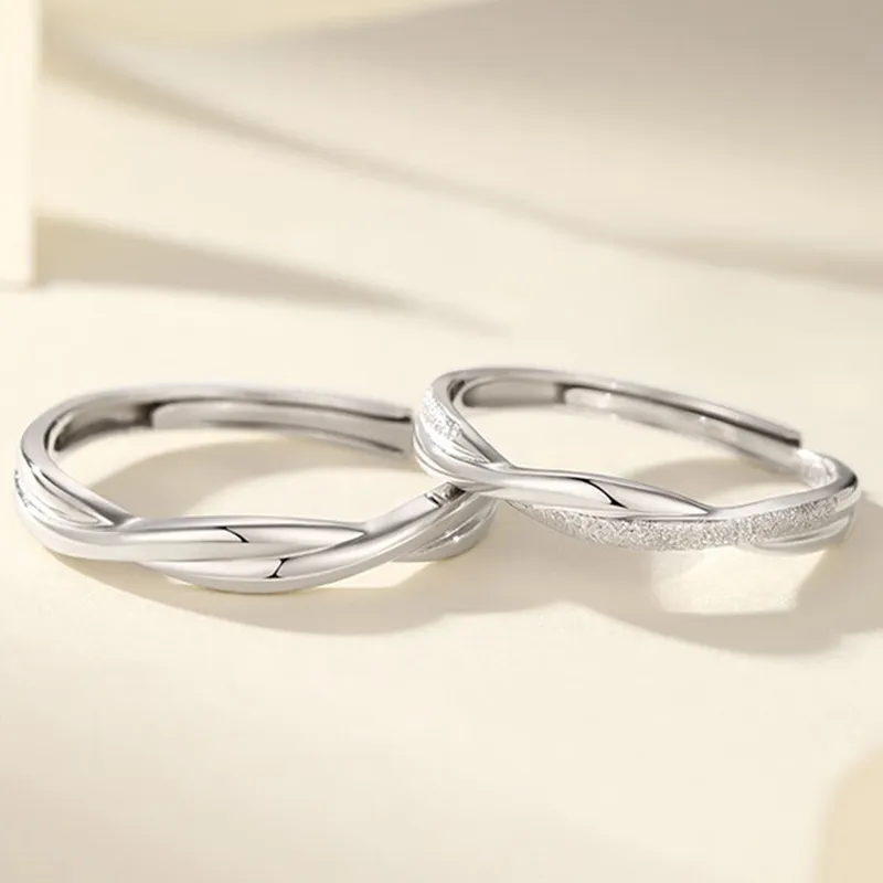 CHINA GOLD 999 Fine Silver Rings Unisex-8
