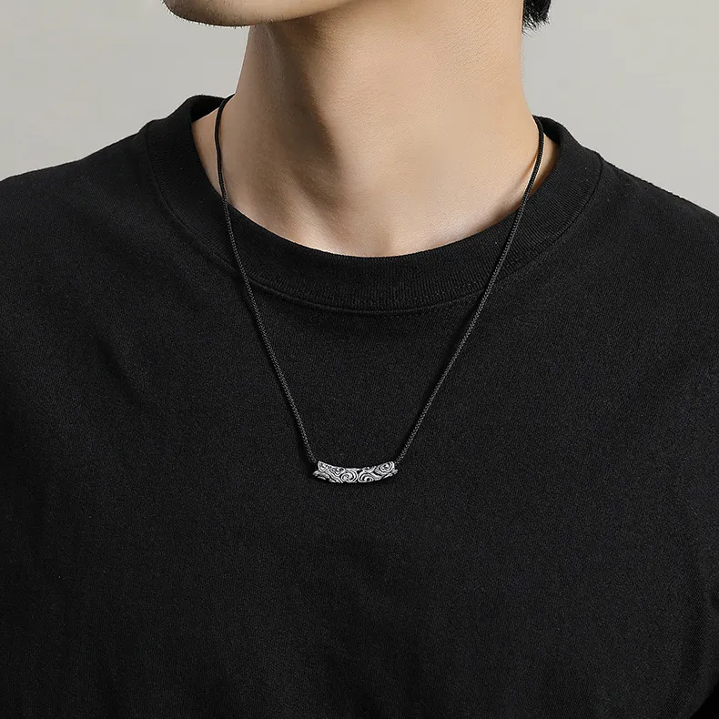 CHINA GOLD 999 Fine Silver Necklaces Men's-1