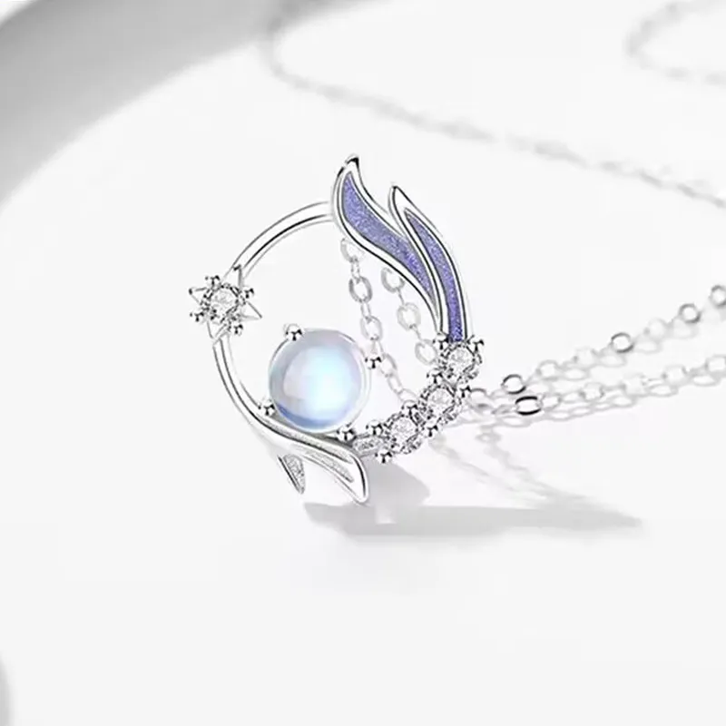 CHINA GOLD 925 Sterling Silver Necklaces Women's-3