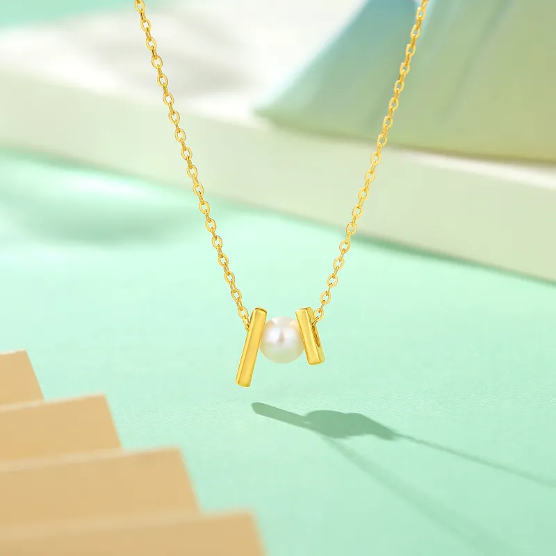 CHINA GOLD Pearl Necklaces Women's-1