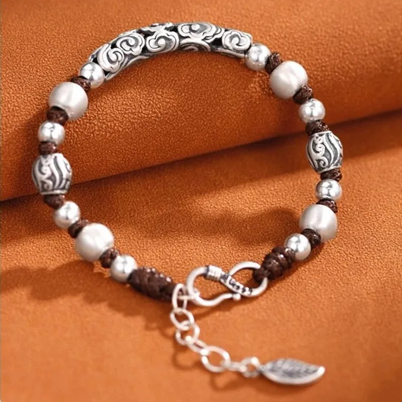 CHINA GOLD S999 Fine Silver Bracelets Women's-2