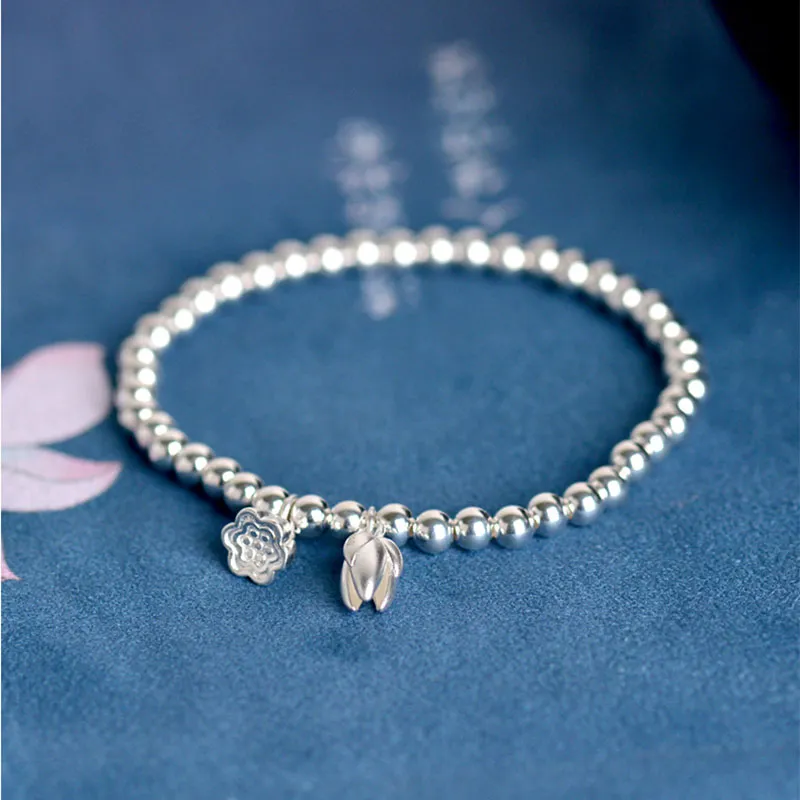 CHINA GOLD 999 Fine Silver Bracelets Women's-2