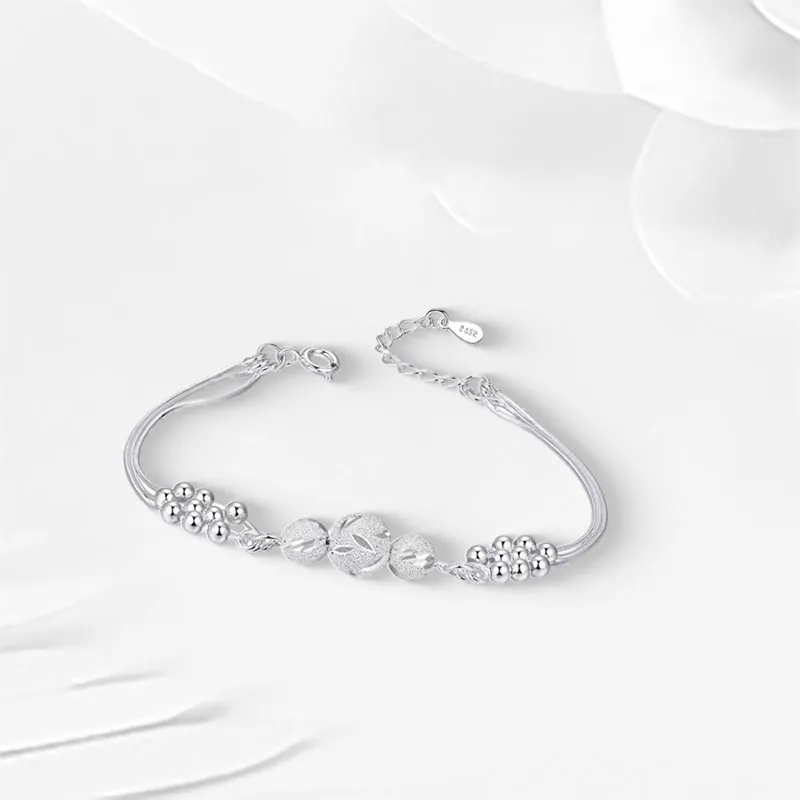 CHINA GOLD 990 Silver Pure Silver Bracelets Women's-3