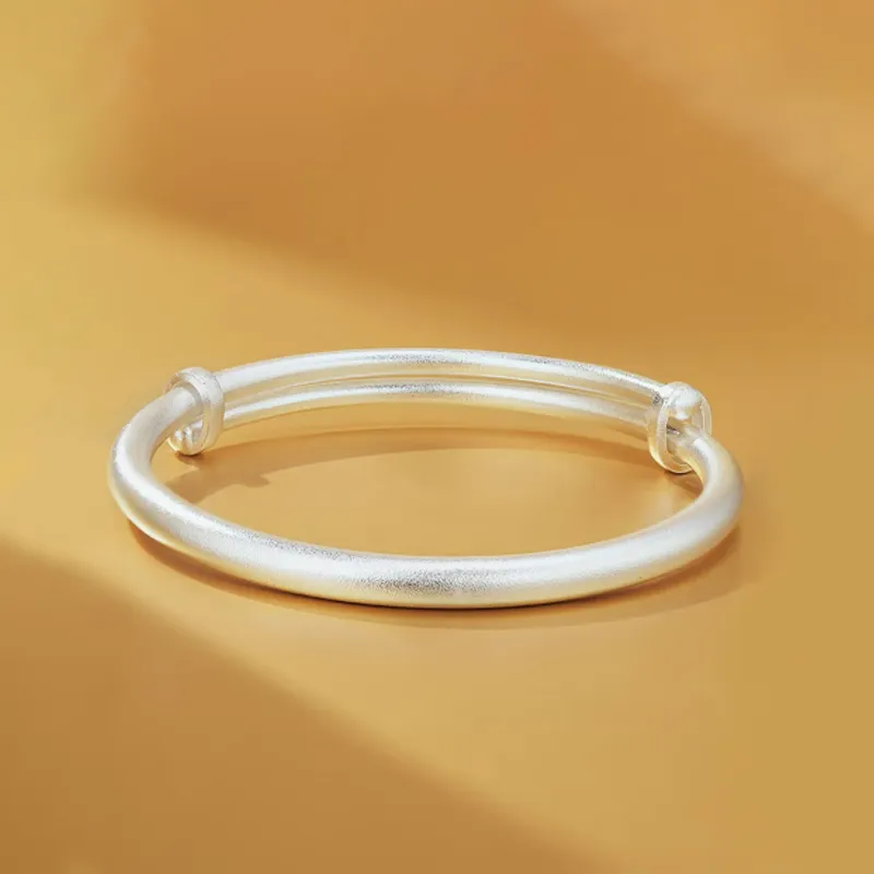 CHINA GOLD S999 Fine Silver Bangles Women's-4