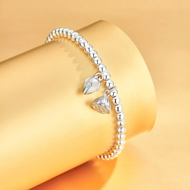 CHINA GOLD S999 Fine Silver Pure Silver Bracelets Women's-1
