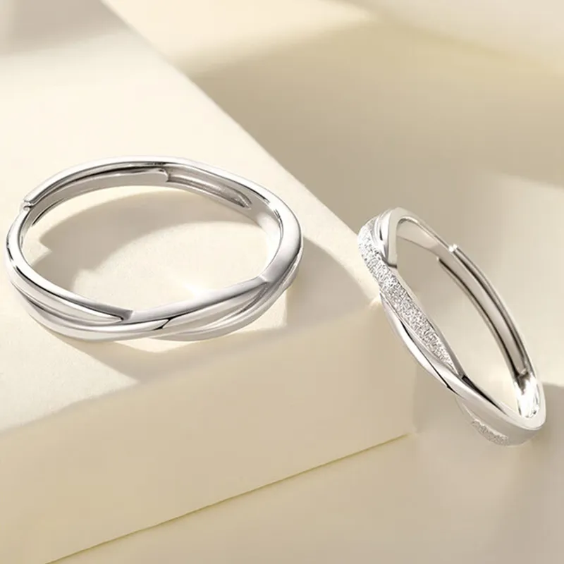 CHINA GOLD 999 Fine Silver Rings Unisex-7